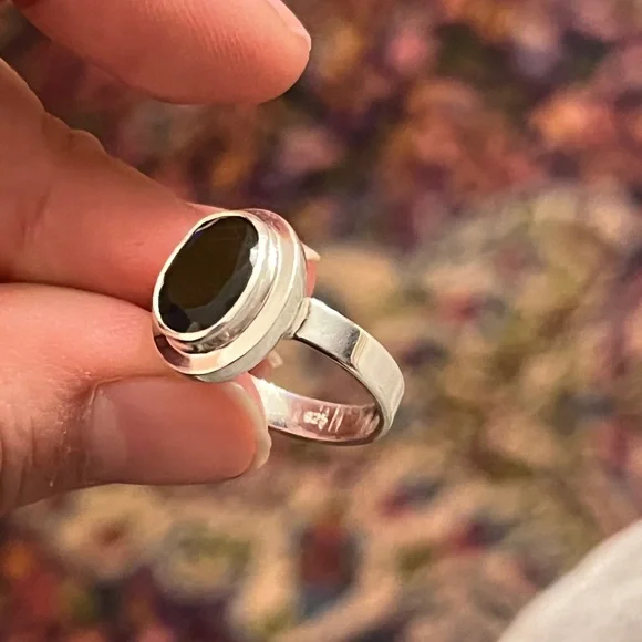 Dyed Ethiopia Opal Sterling Silver ring size 7.25